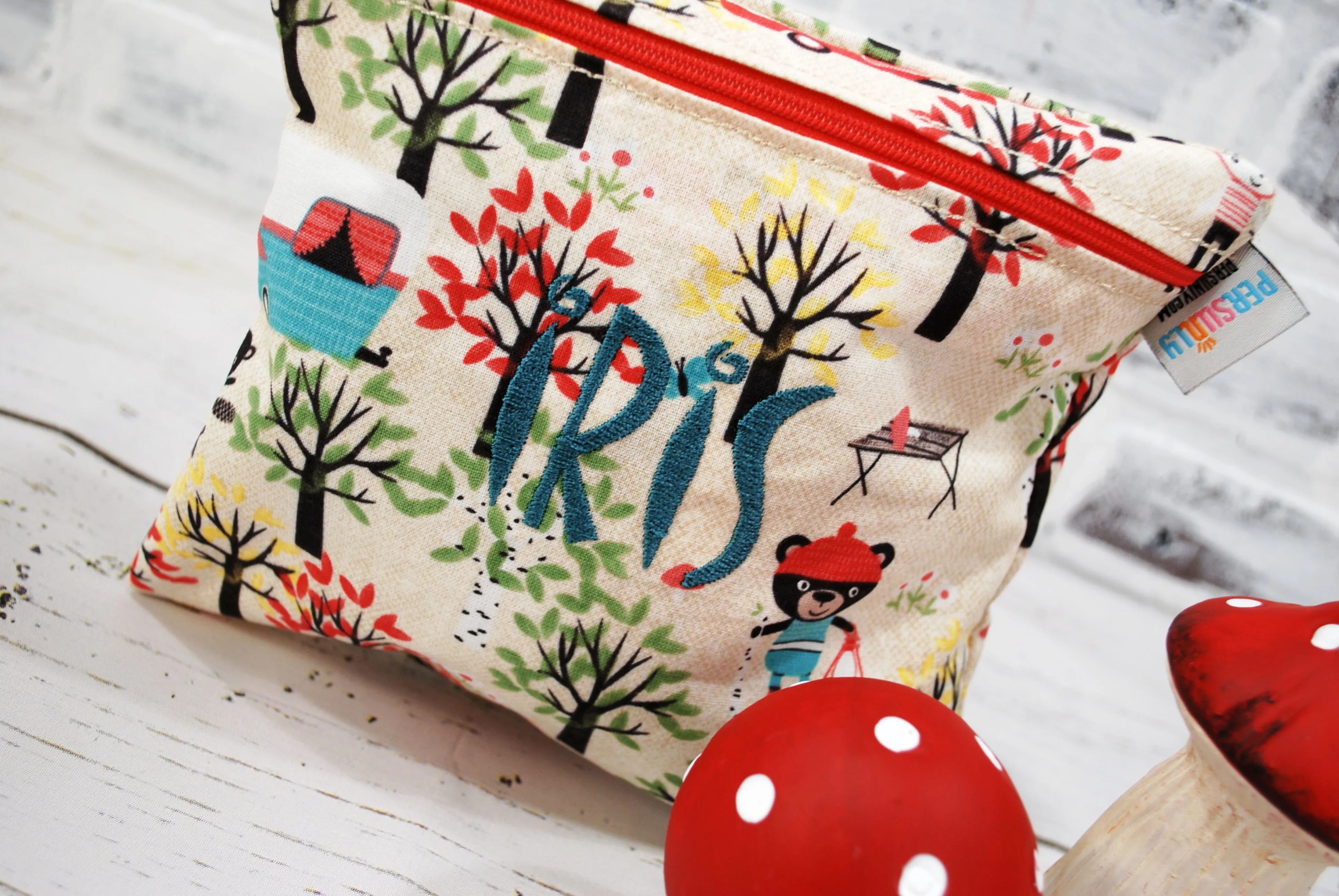 Camping Bears Personalized Reusable Food Bag
