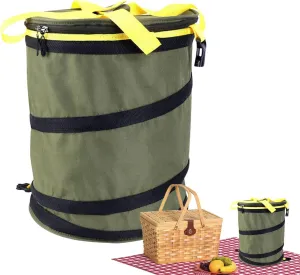 Camping Bucket, Fishing Bucket - Camping Trash Can - Portable Fishing Bin, Storage Organizer with Lid and Handle, Garbage Bin, Camping Accessories
