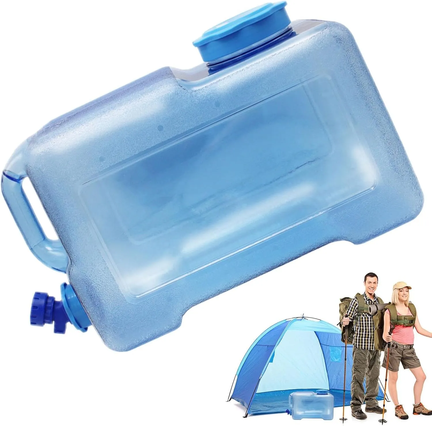 Camping Water Jugs - Portable Water Jugs With Spigot, Cleaning Conveniently Handheld Water Tank | Ergonomic Handles Water Containers Jug, Camping Water Storage Carrier For Camping, Travelling