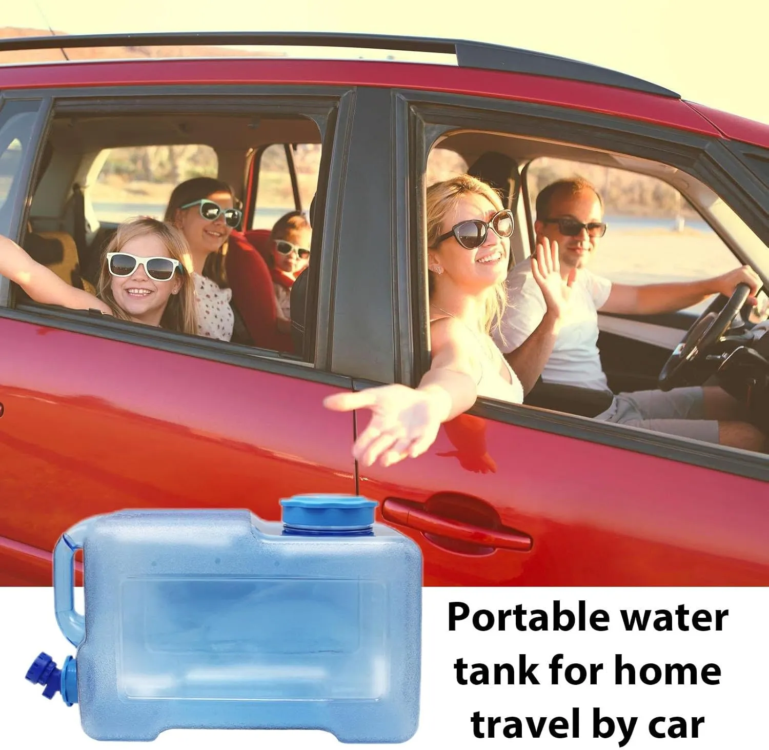 Camping Water Jugs - Portable Water Jugs With Spigot, Cleaning Conveniently Handheld Water Tank | Ergonomic Handles Water Containers Jug, Camping Water Storage Carrier For Camping, Travelling