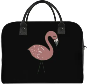 Campsite Flamingos Duffle Bag for Travel Crossbody Sports Tote Gym Bag Shoulder Weekender Overnight Bag