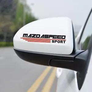 Car Decals for Mazda Biante 2008-2018, Side Mirror Decals Car Emblem Mazda Stickers Vinyl Decal Stickers for Rear View Mirror Auto Body Exterior Decoration Car Accessories,A