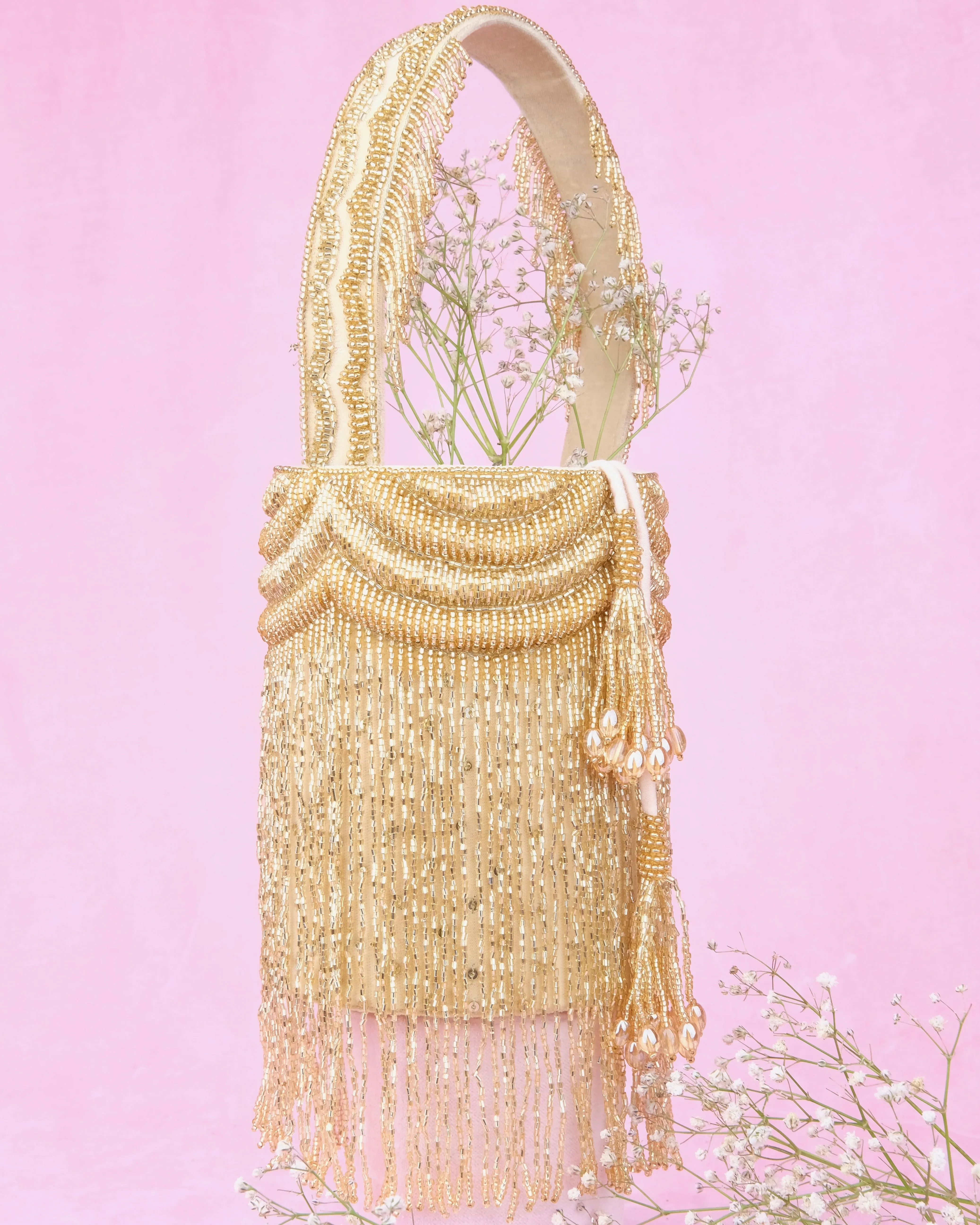 Chandelier Bucket Bag - Gold