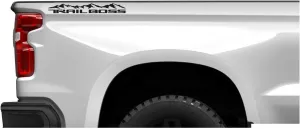 Chevy Silverado Matte Black Mountain Trail Boss Bedside Decals 2019-2025 Set of 2 GM Licensed