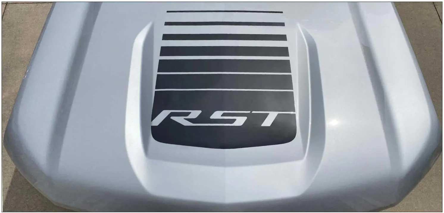 Chevy Silverado Matte Black RST Fade Hood Decal Graphic 2019-2025 GM Licensed