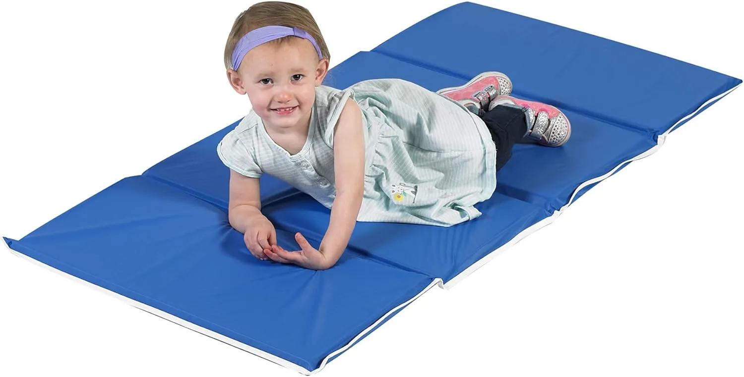 Children's Factory Double Bound Edges Folding Nap Mat for Daycare or Preschool