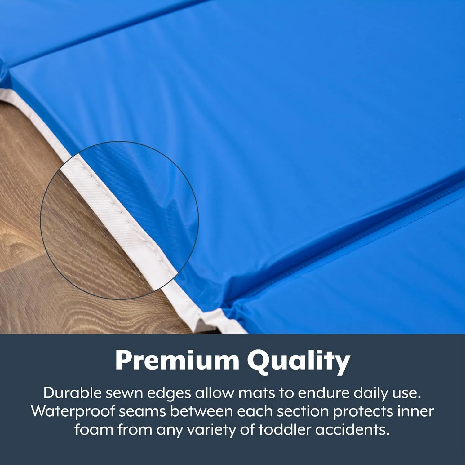 Children's Factory Double Bound Edges Folding Nap Mat for Daycare or Preschool