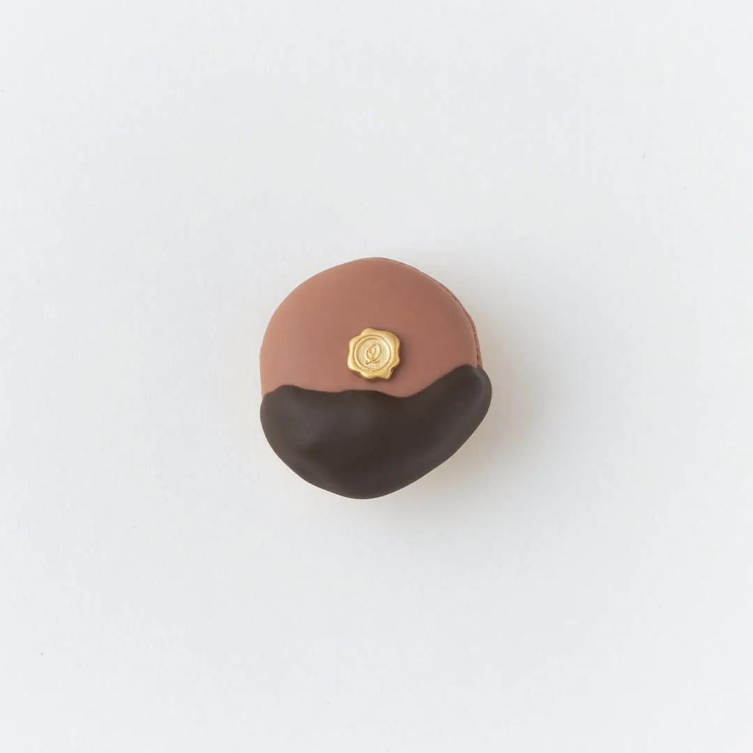 Chocolate Dipped Macaron Brooch (Chocolate)【Japan Jewelry】