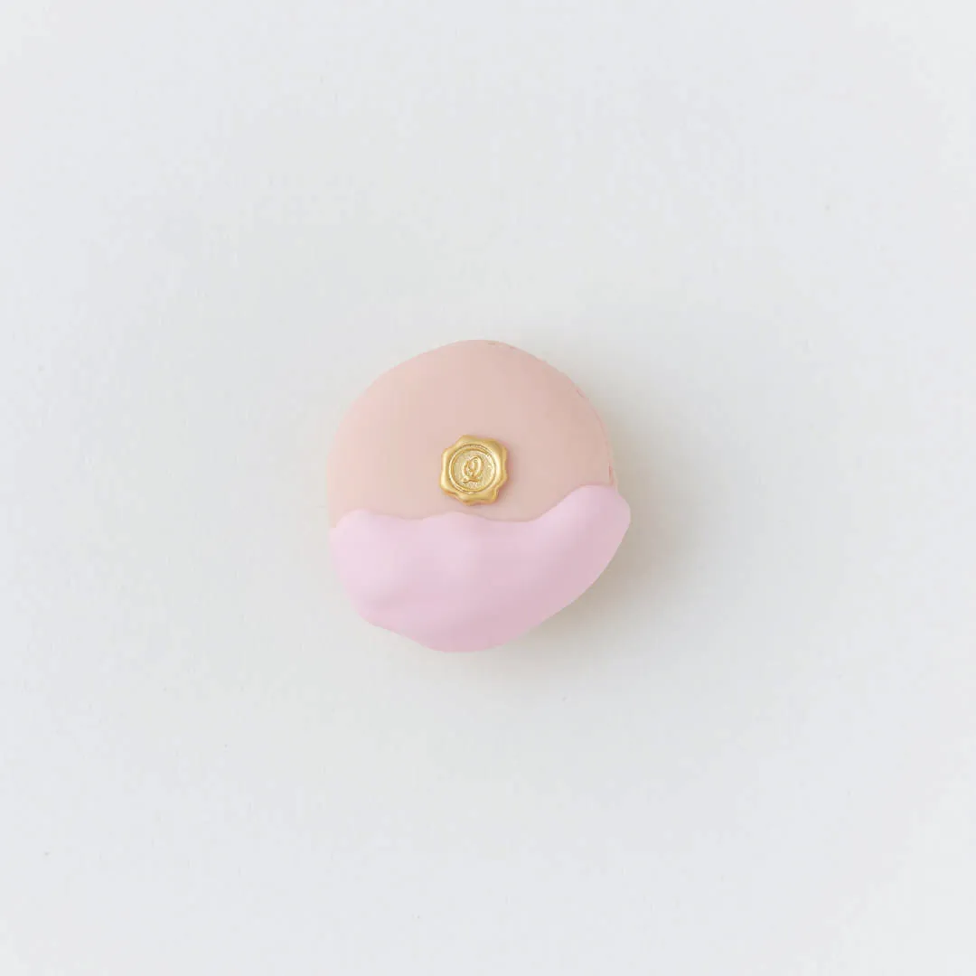 Chocolate Dipped Macaron Brooch (Strawberry)【Japan Jewelry】