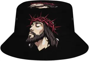 Christ Crrown of Thorns Bucket Hat Foldable Fisherman Hat Sun Hat for for Beach Travel
