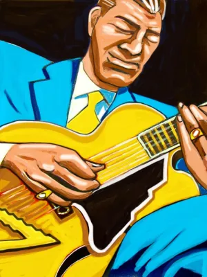CHUCK WAYNE PRINT POSTER jazz archtop d'angelico guitar cd lp record album vinyl man cave woody herman strings
