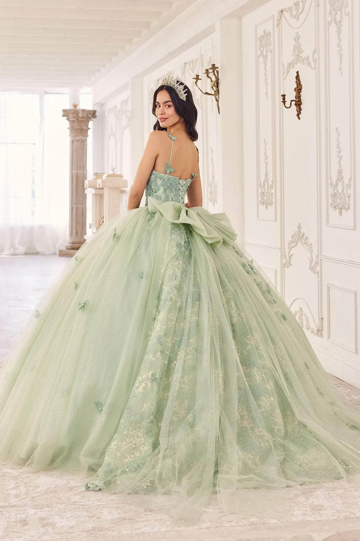 Cinderella Divine 15718 - Floral Applique Ballgown