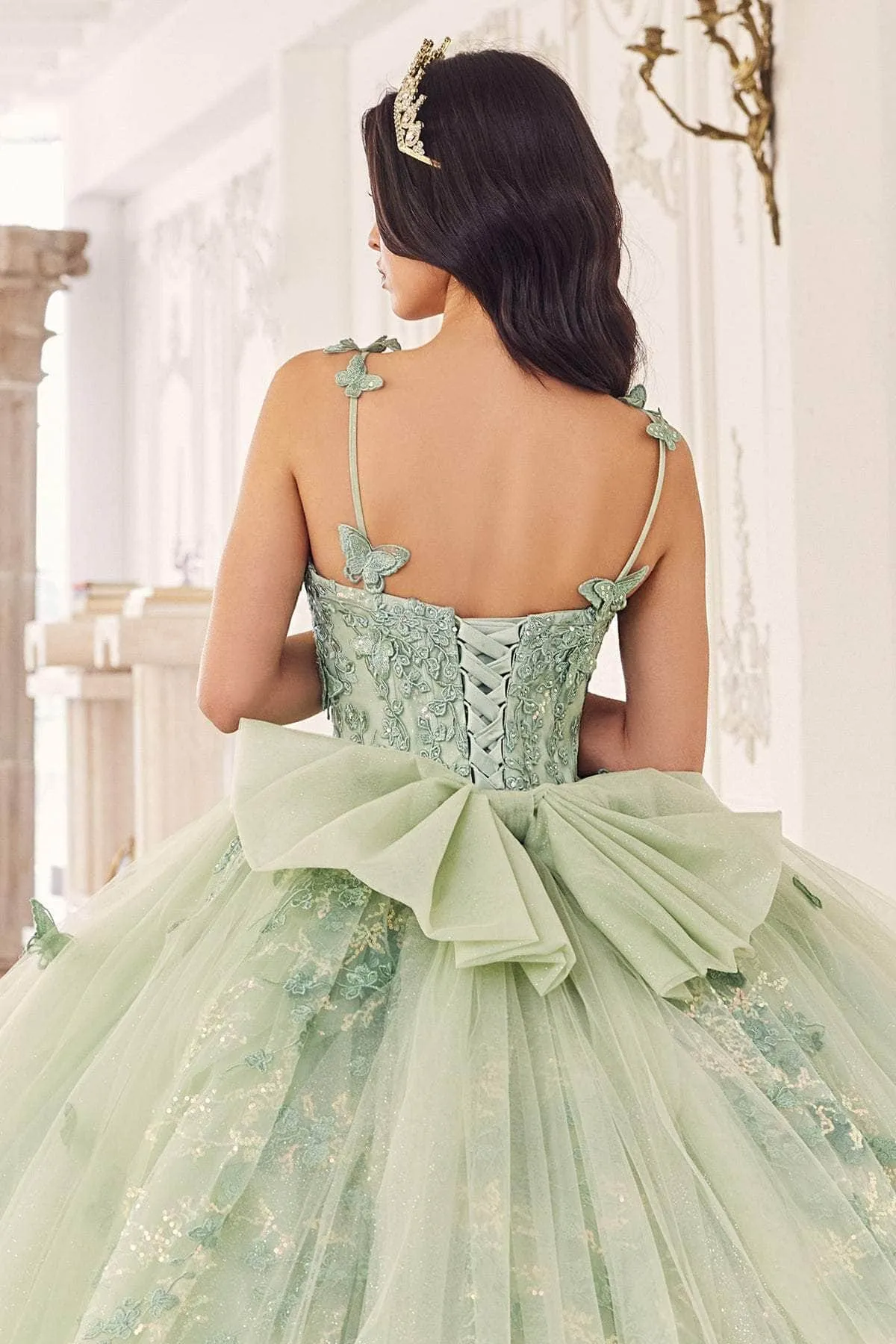Cinderella Divine 15718 - Floral Applique Ballgown