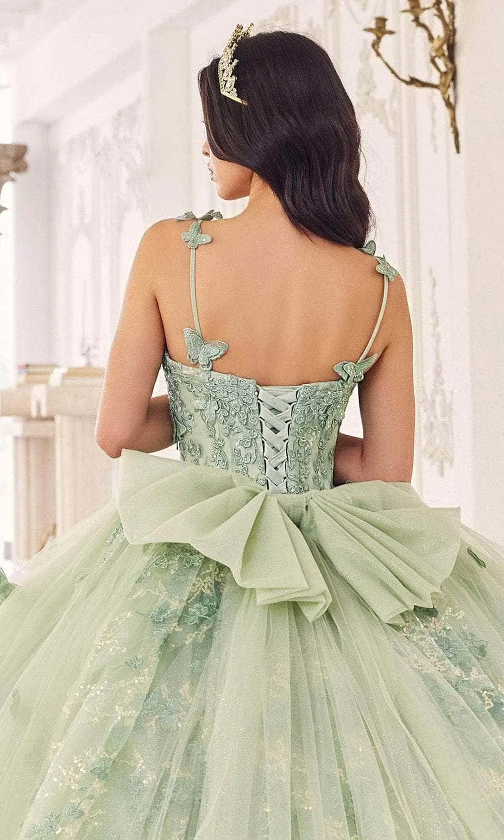 Cinderella Divine 15718 - Floral Applique Ballgown