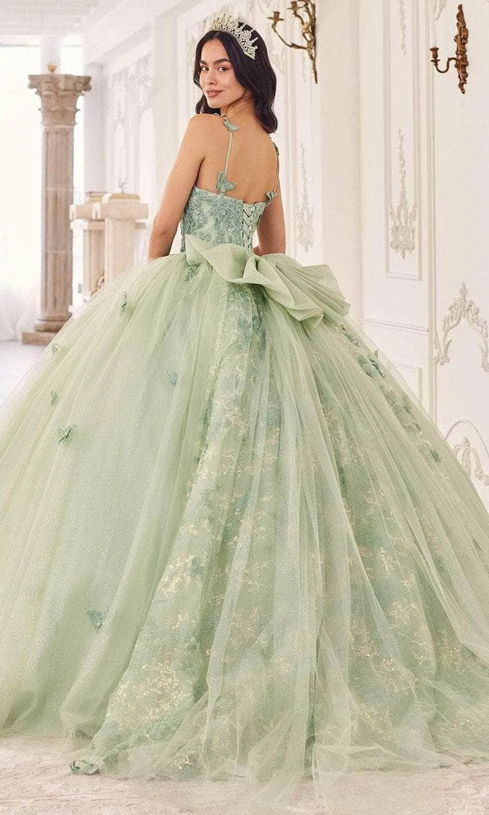 Cinderella Divine 15718 - Floral Applique Ballgown