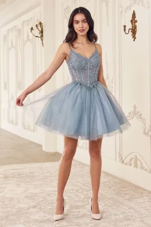 CINDERELLA DIVINE CD0236 Short A-Line Tulle Dress