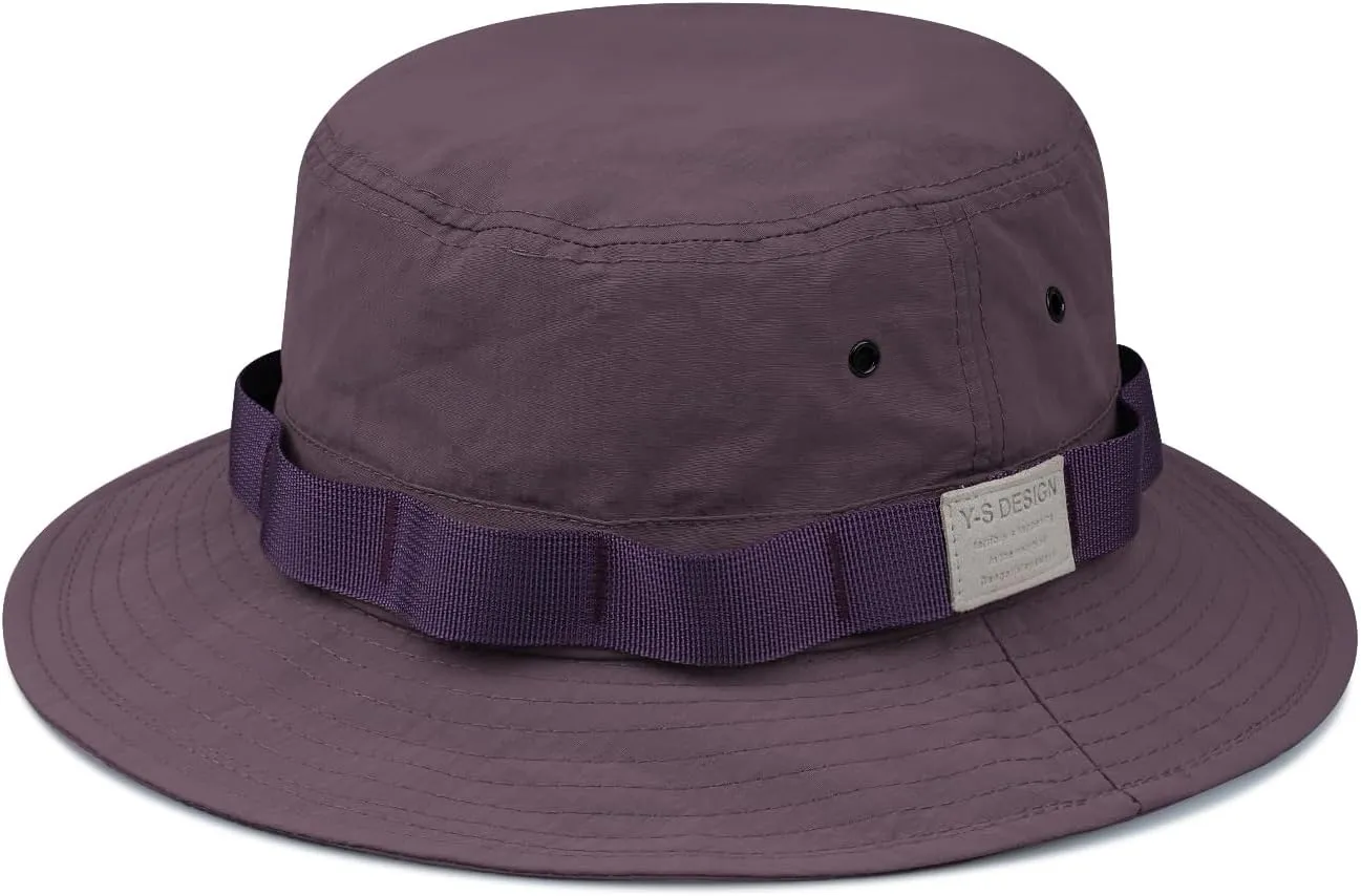 Clakllie Unisex Boonie Hat Bucket Hats with String Wide Brim Hiking Fishing Hat UV Sun Protection Safari Cap Jungle Caps