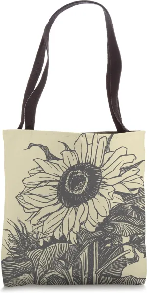 Classic Sepia Sunflower Design: "Homeland" Tribute Tote Bag
