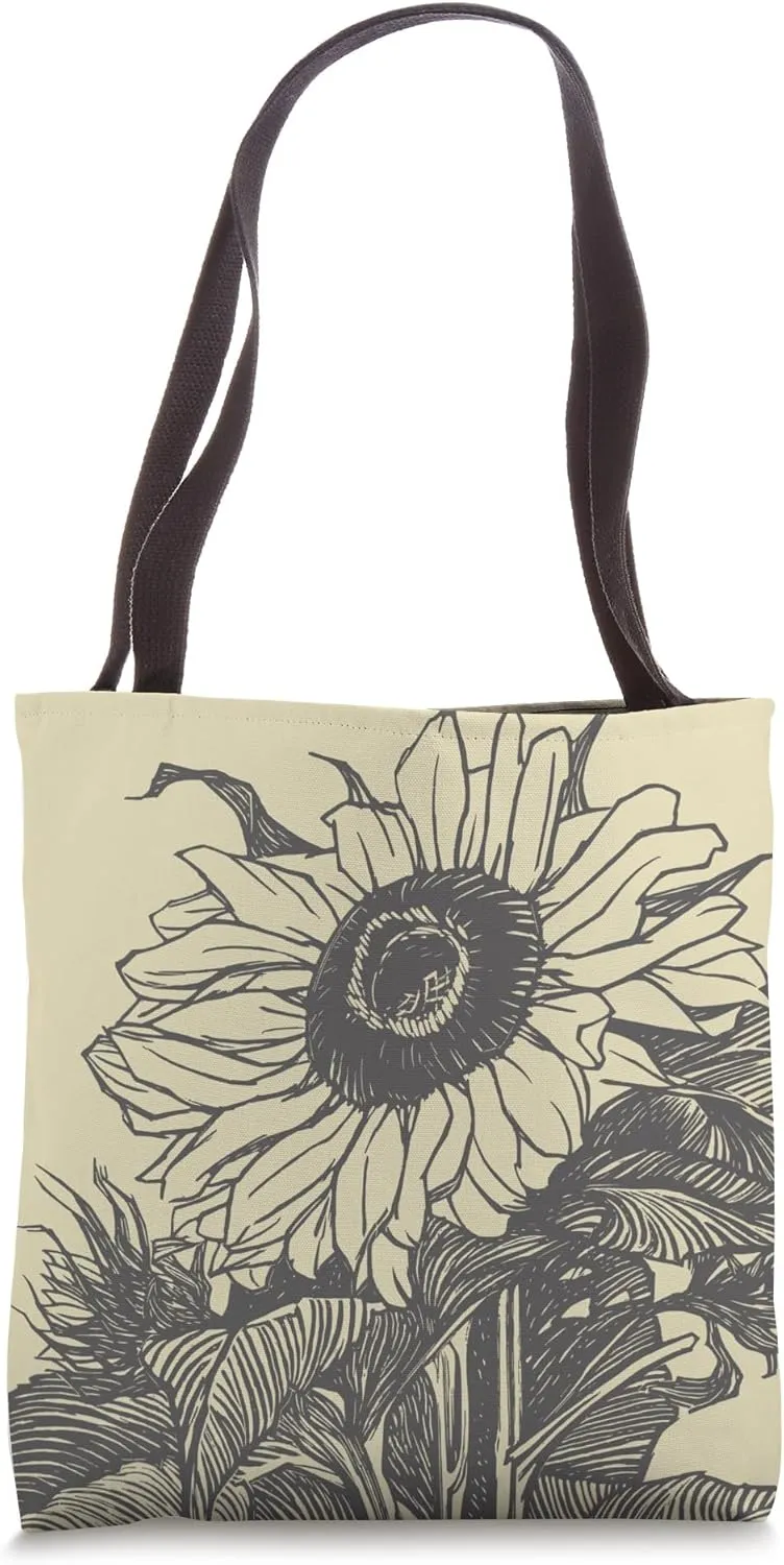 Classic Sepia Sunflower Design: "Homeland" Tribute Tote Bag