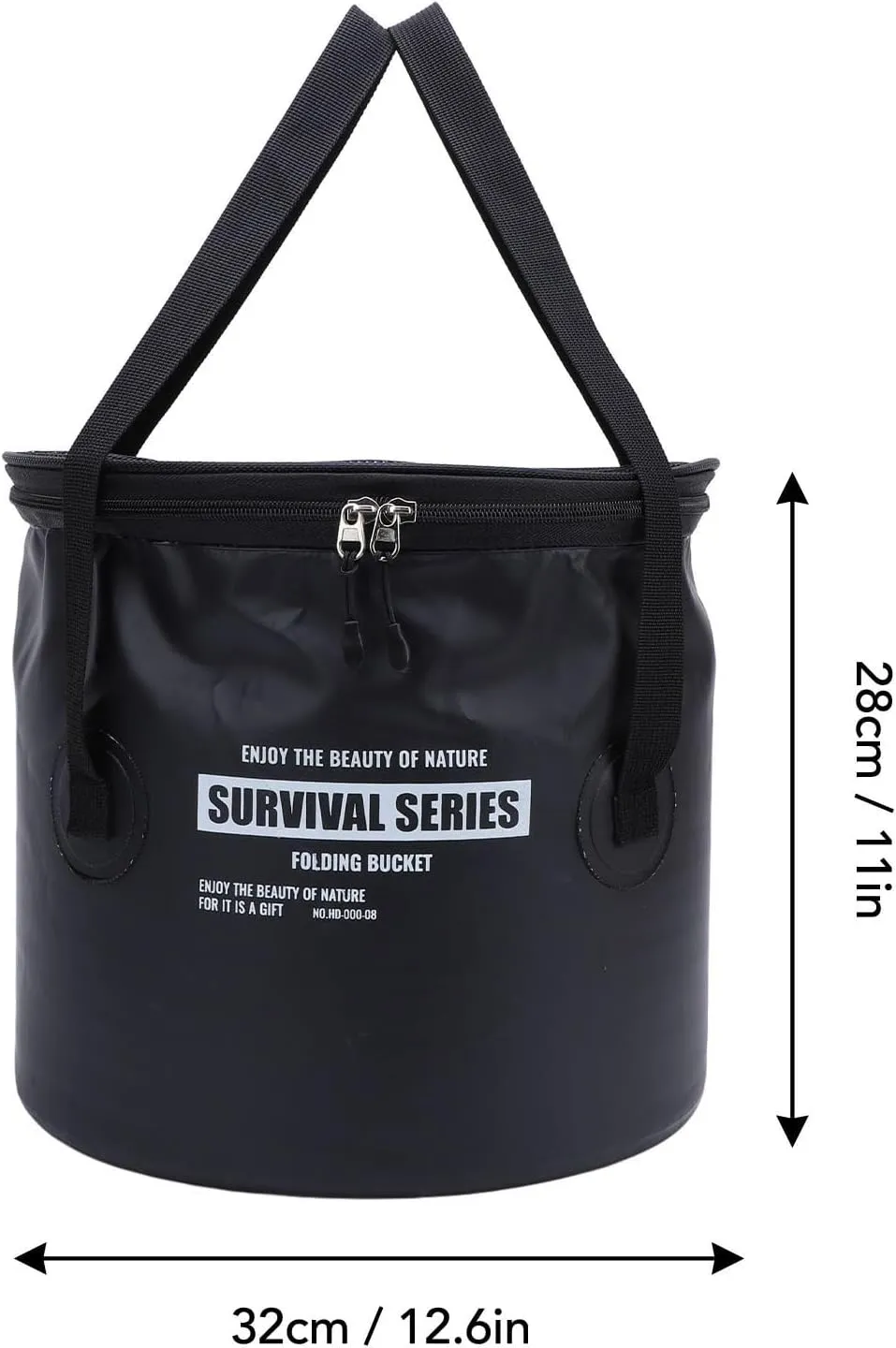 Collapsible Fabric Bucket with Drainage Mesh Pouch Multipurpose Water Container for Camping Fishing Outdoor Activities Car Care