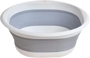 Collapsible wash Basin Plastic Folding Basins Portable Wash Basins Folding Laundry Tub Bathroom Kitchen Accessories Travel Folding Wash Basin(Grey,Small)