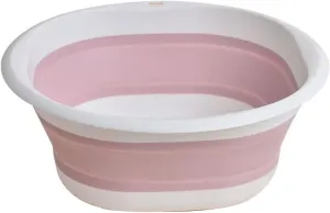 Collapsible wash Basin Plastic Folding Basins Portable Wash Basins Folding Laundry Tub Bathroom Kitchen Accessories Travel Folding Wash Basin(Pink,Large)