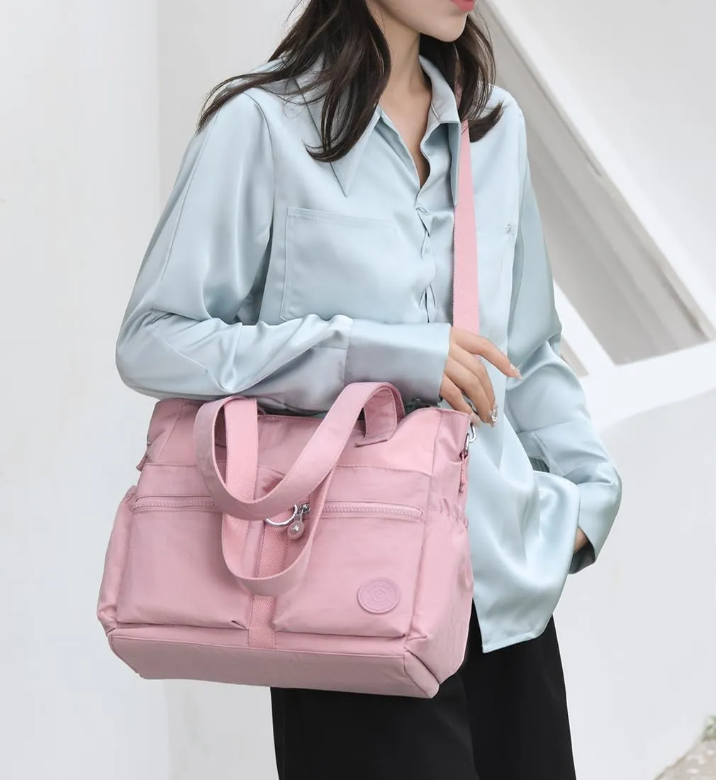 Collsants Tote Bag for Women Nylon Purse and Handbags Tote Purse Crossbody Bag Messenger Bag