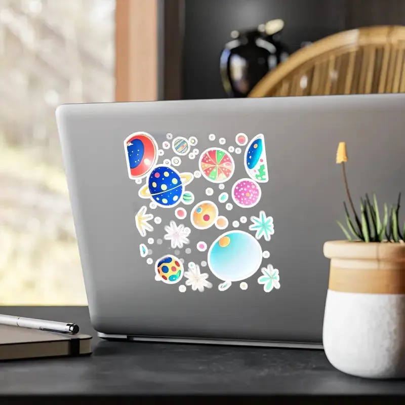 Cosmic Kiss Cut Vinyl Decals for Galactic Glow