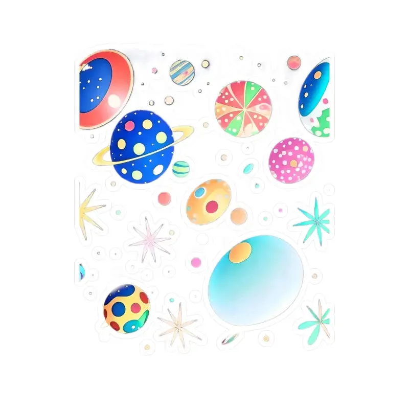 Cosmic Kiss Cut Vinyl Decals for Galactic Glow