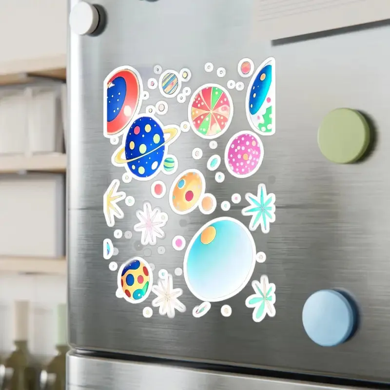 Cosmic Kiss Cut Vinyl Decals for Galactic Glow