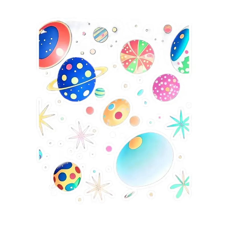 Cosmic Kiss Cut Vinyl Decals for Galactic Glow