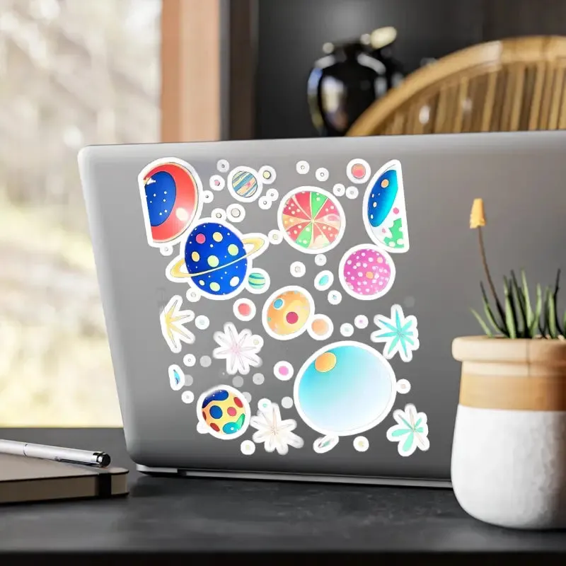 Cosmic Kiss Cut Vinyl Decals for Galactic Glow