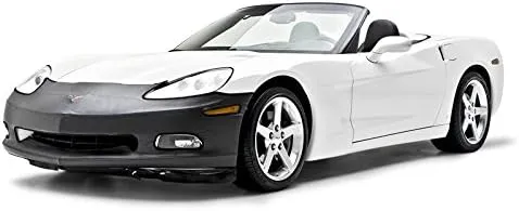 Coverking Custom Fit Car Bra Front End Mask Designed for Select Ford Mustang Models: All Weather Velocitex Material, Black