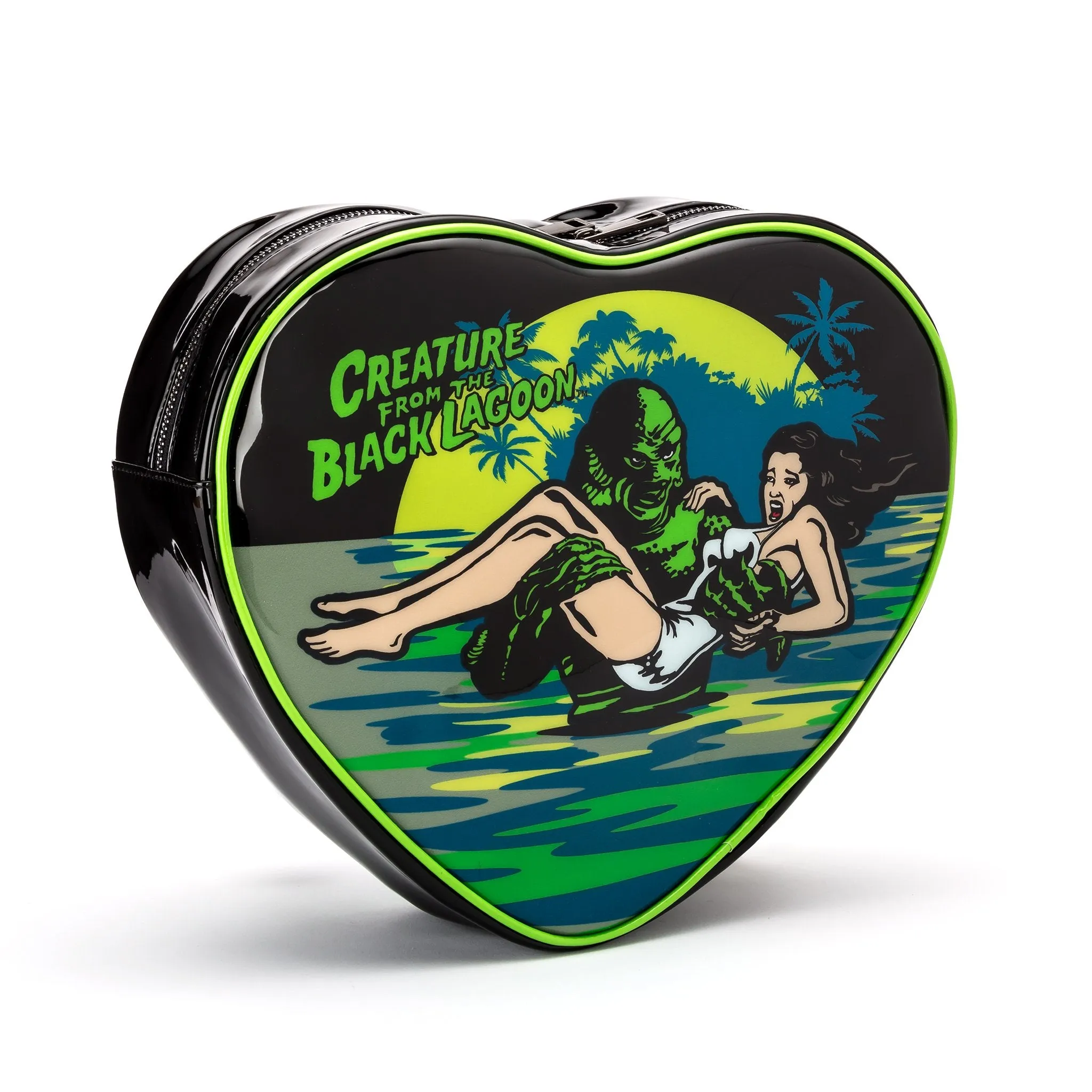 Creature with Damsel heart shaped vinyl backpack
