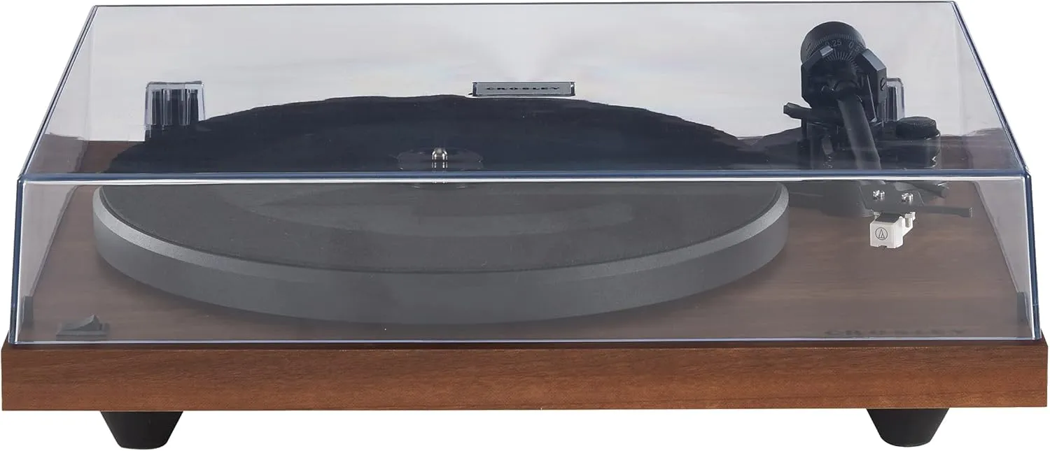 Crosley C6B-WA Belt-Drive Bluetooth Turntable Record Player with Adjustable Tone Arm, Walnut