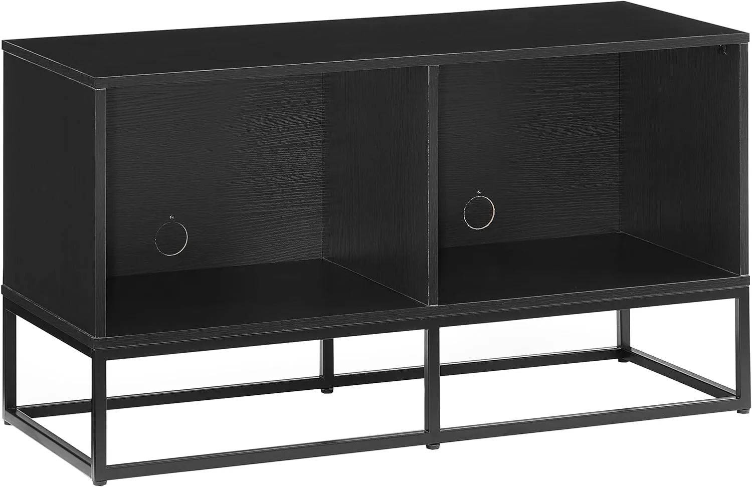 Crosley Furniture Enzo Medium Vinyl Record Storage TV Stand and Entertainment Center, Media Console, Black