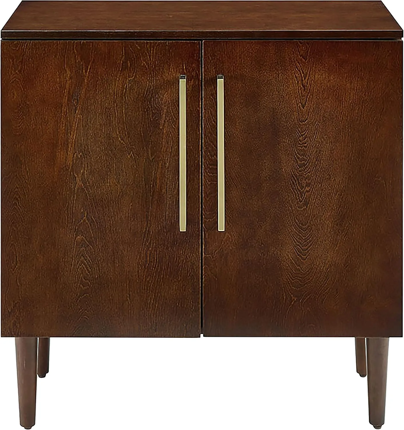 Crosley Furniture Everett Storage Cabinet and Record Player Stand with Vinyl Records Holder, Mahogany