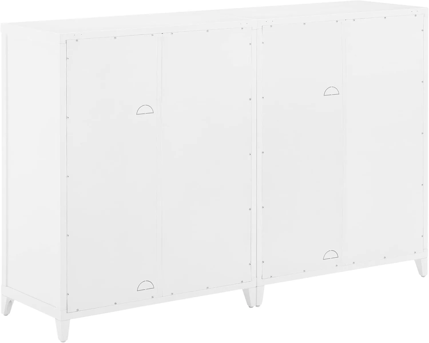Crosley Furniture Milo 2-Piece Entertainment Center TV Stand, Media Console, Vinyl Record Storage, White