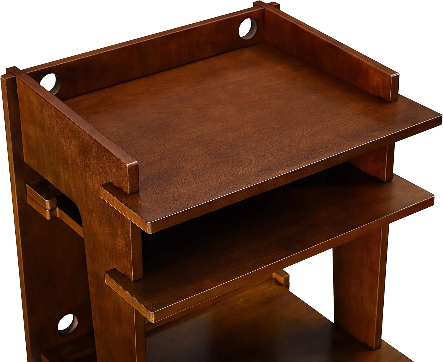 Crosley Furniture Soho Record Player Stand, Media Console with Vinyl Storage, Modern Home Organizer, Mahogany