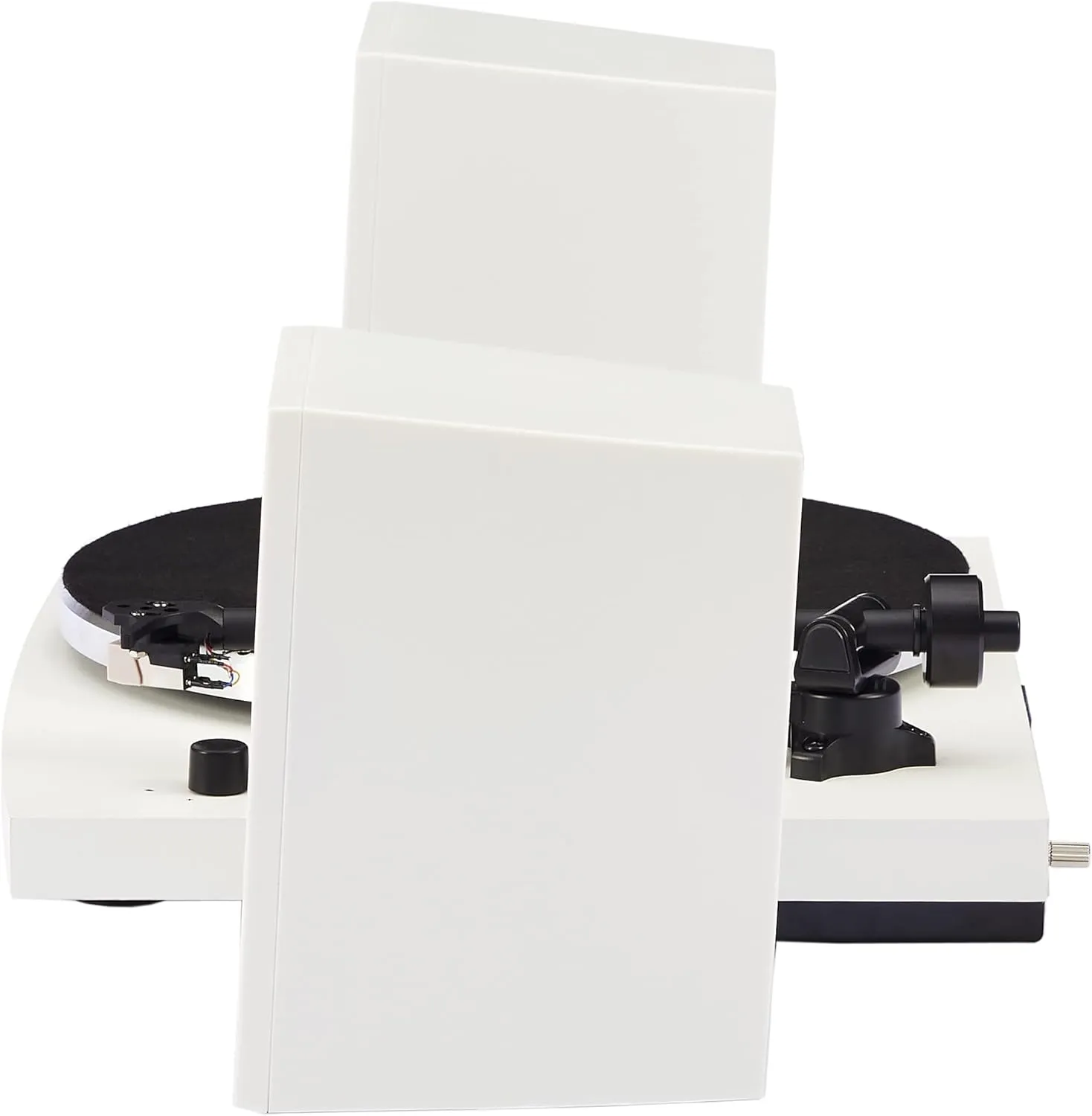 Crosley T150C-WH 2-Speed Bluetooth Turntable Record Player System with Weighted Tone Arm and Stereo Speakers, White