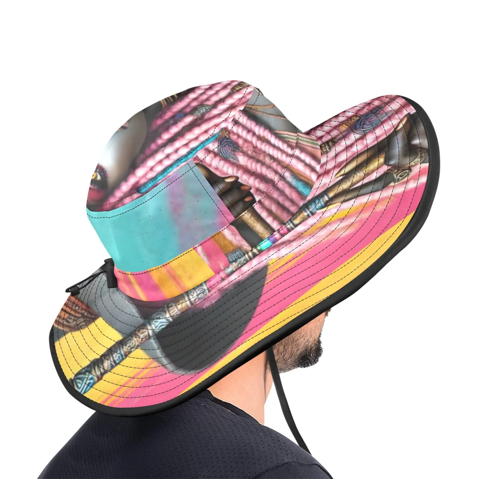 Cultural Elegance Wide.Brim Hat Wide Brim Bucket Hat