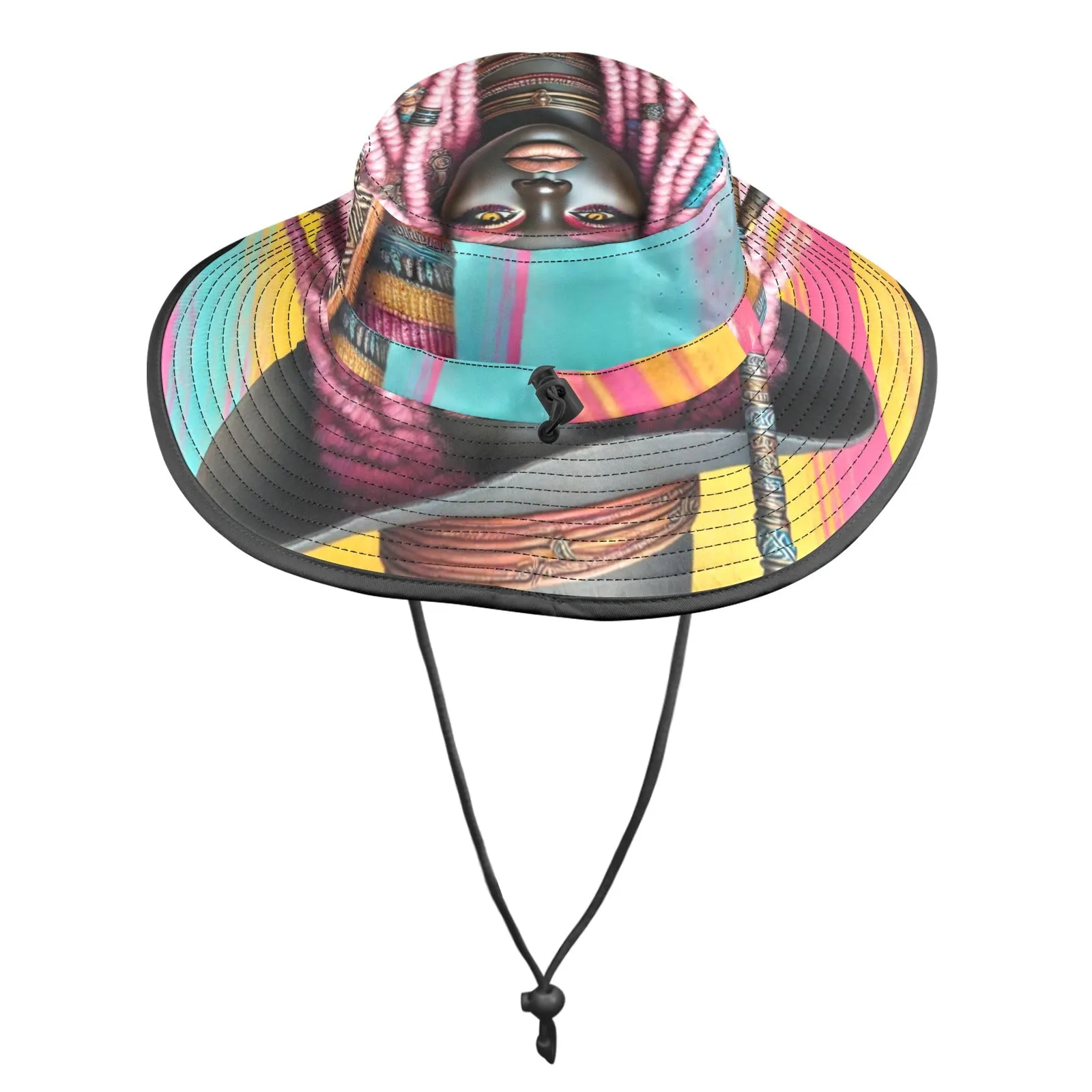 Cultural Elegance Wide.Brim Hat Wide Brim Bucket Hat