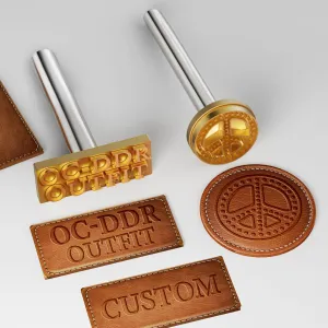 Custom Logo Leather Stamp Personalized Embossing Stamp Leather Stamping Kit Custom Makers Mark Stamps for Leather-1 inch