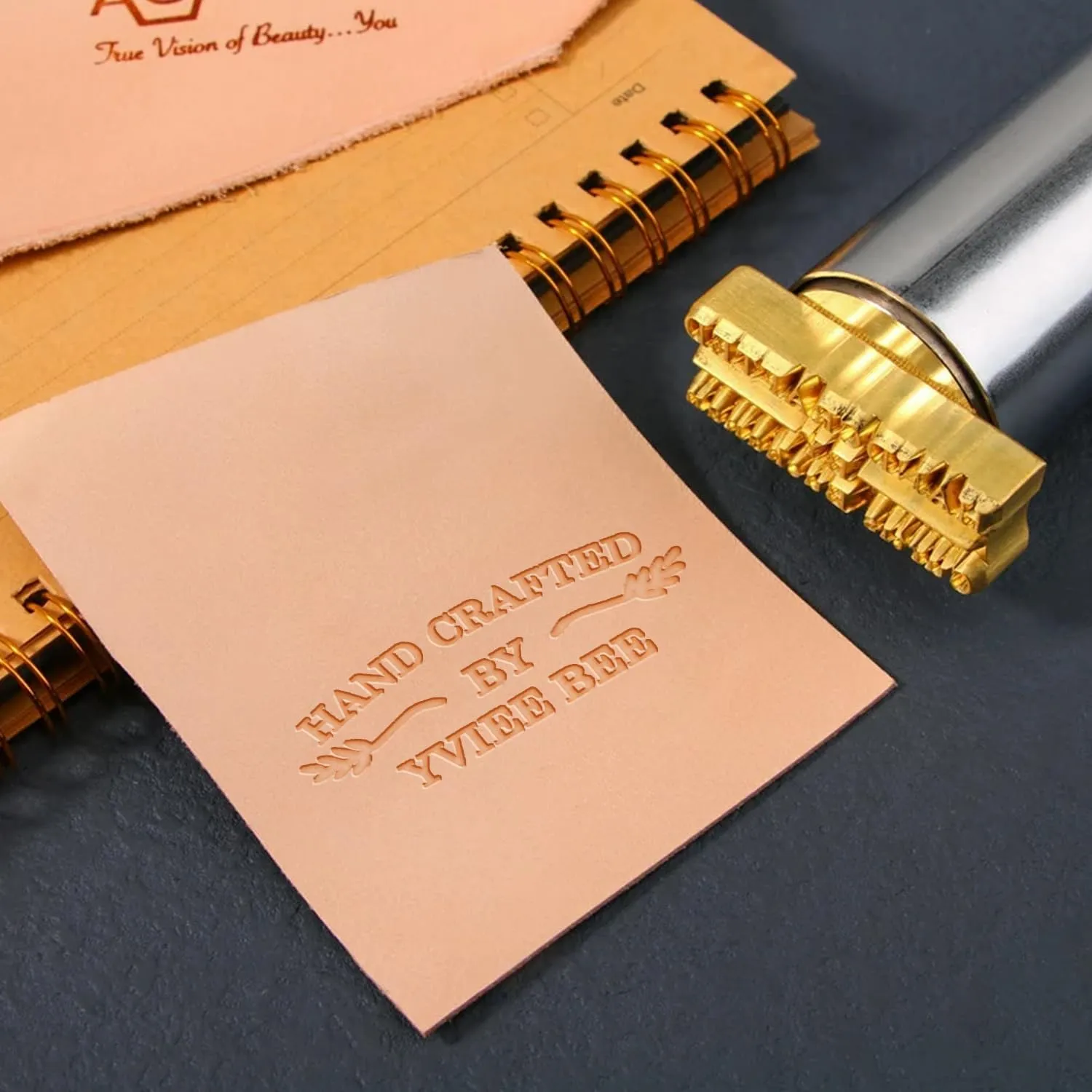 Custom Logo Leather Stamp Personalized Embossing Stamp Leather Stamping Kit Custom Makers Mark Stamps for Leather-1 inch