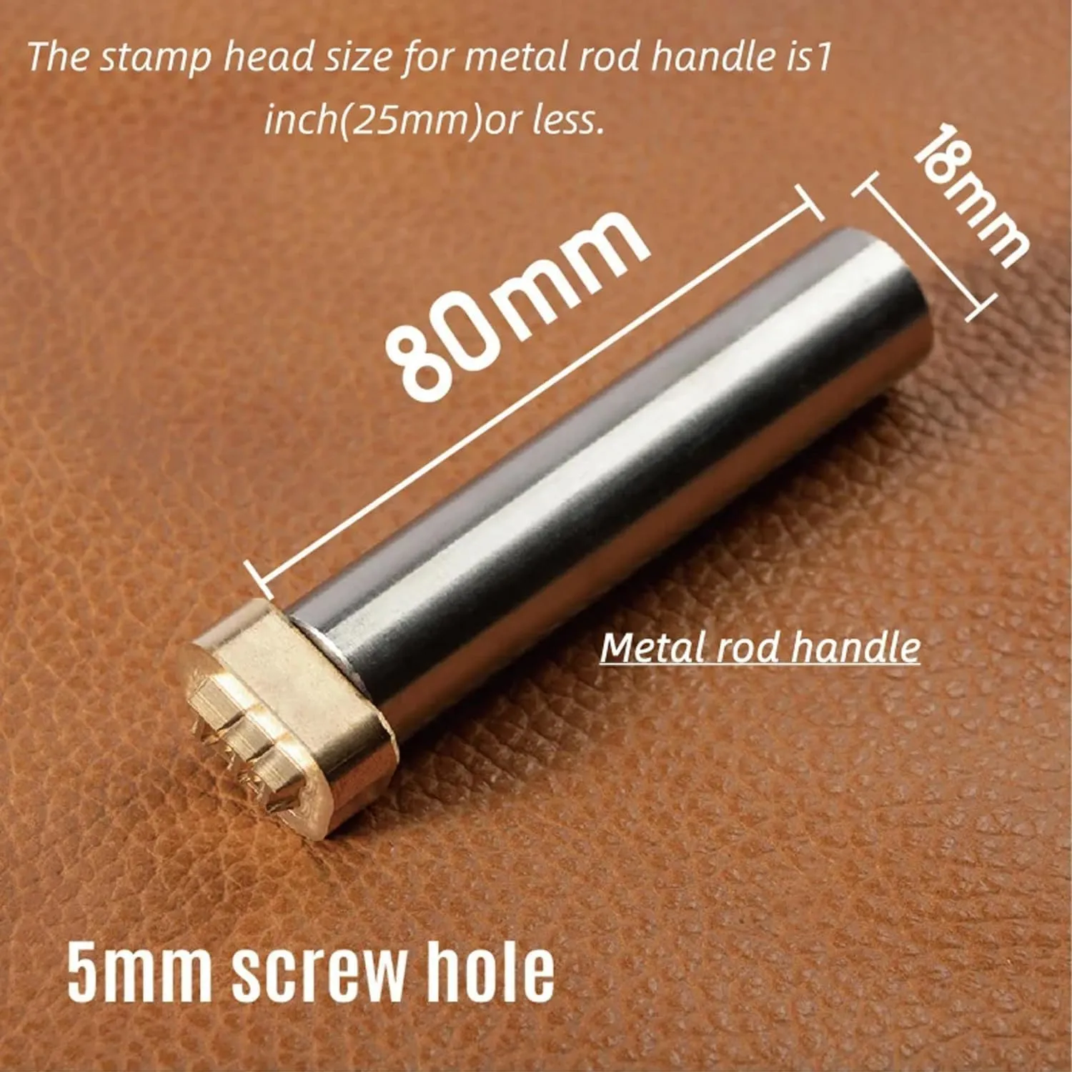 Custom Logo Leather Stamp Personalized Embossing Stamp Leather Stamping Kit Custom Makers Mark Stamps for Leather-1 inch