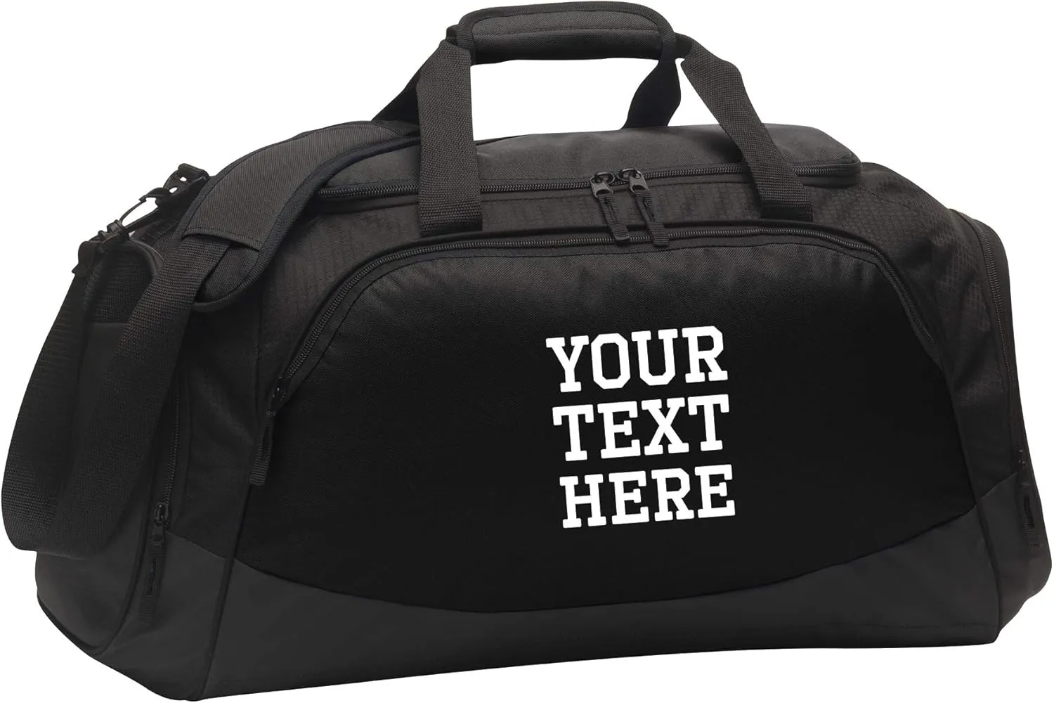 Custom Sport Duffel Bag for Men Women (Active Medium) - Add Your Name - Personalized Weekender Bag for Gym, Overnight, Travel