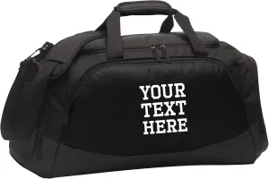 Custom Sport Duffel Bag for Men Women (Active Medium) - Add Your Name - Personalized Weekender Bag for Gym, Overnight, Travel