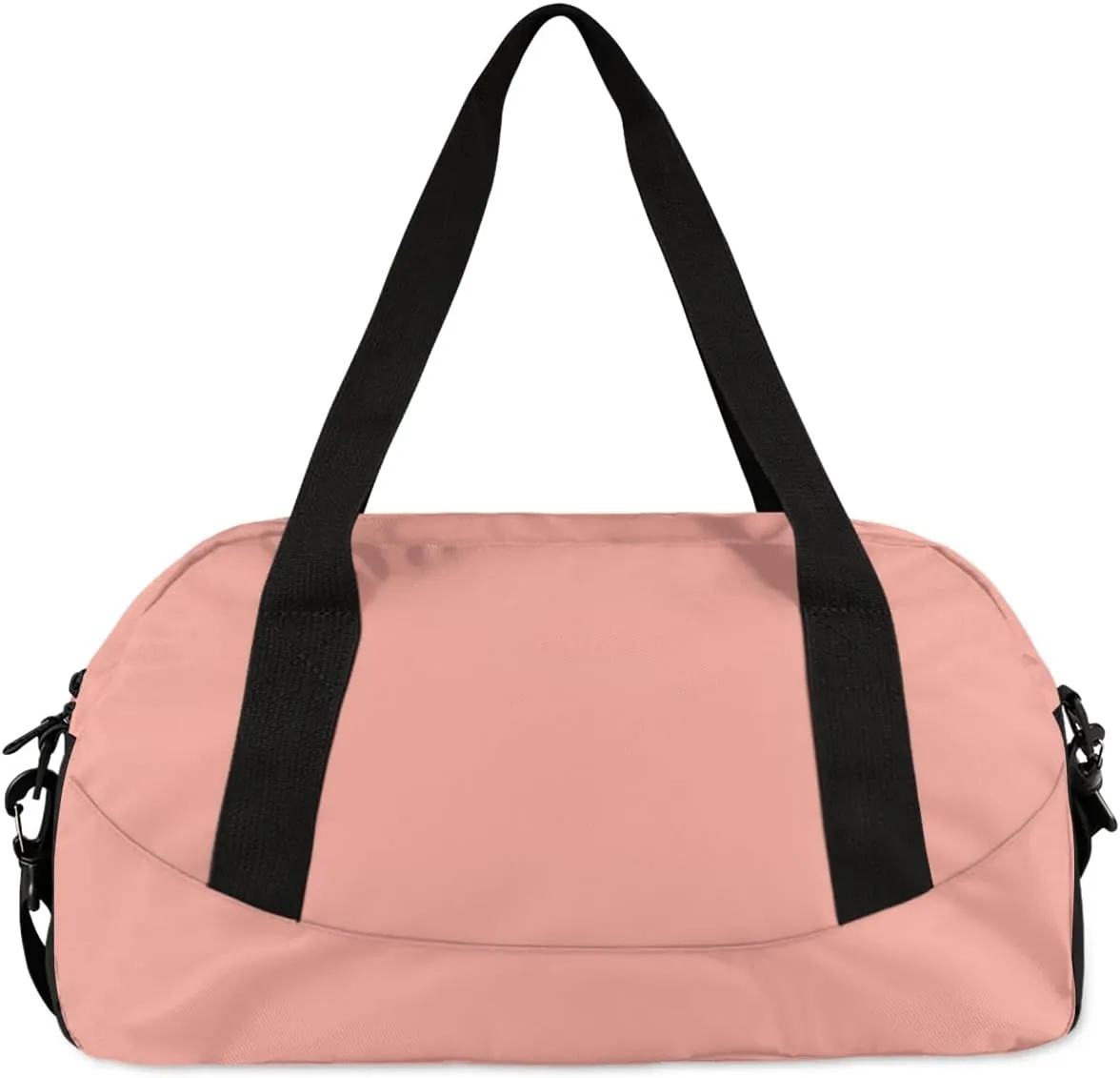 Custom Sport Gym Bag, Personalized Name and Team Name Overnight Duffel Bag for Boys Girls Dance Weekender Bags Travel Tote Bag, Pale Pink