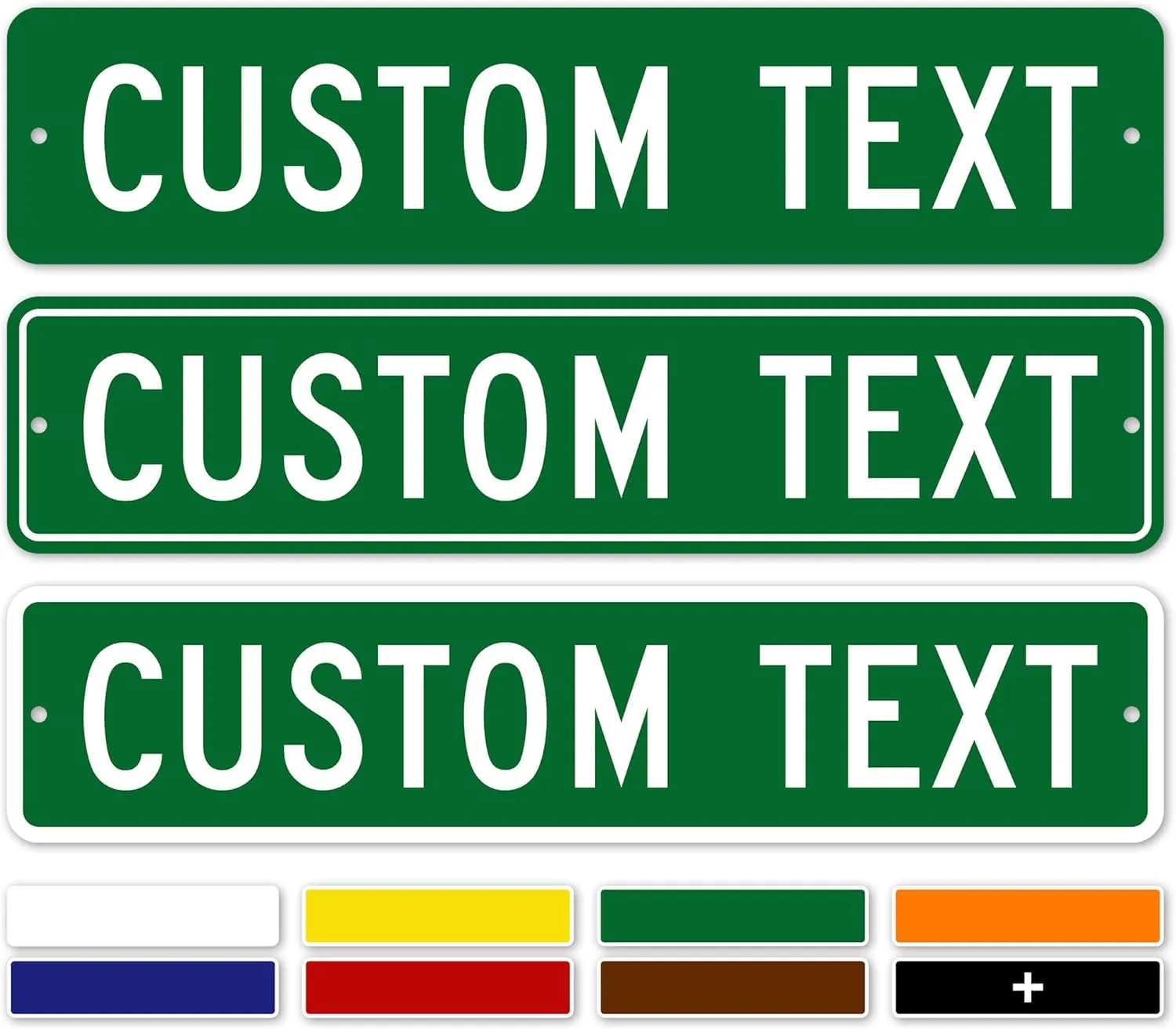 Custom Street Sign, Road and Address Sign, 8 Colors, Reflective Option, Mounting 4x18 Inch, Thick Rust-Free AlumaBond, USA Made by My Sign Center, (Classic)