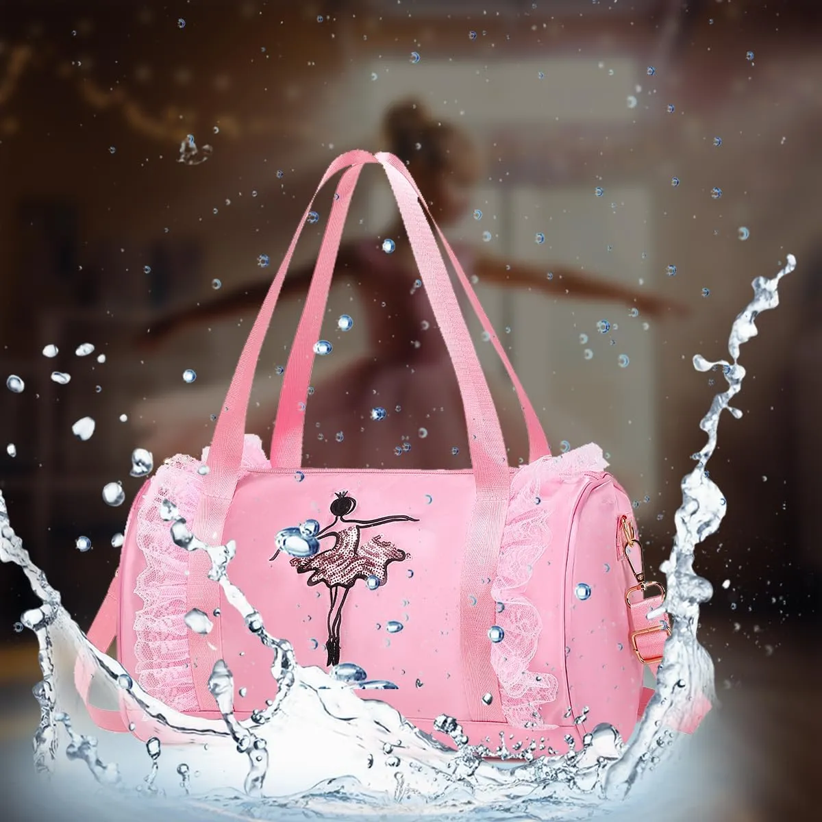 Cute Ballet Dance Bag Princess Backpack Pink Shoulder Bag Girls
